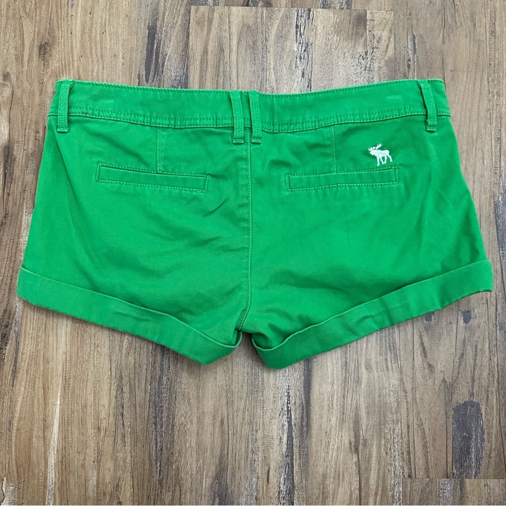 Y2K Abercrombie & Fitch Green Jean Shorts Low Rise